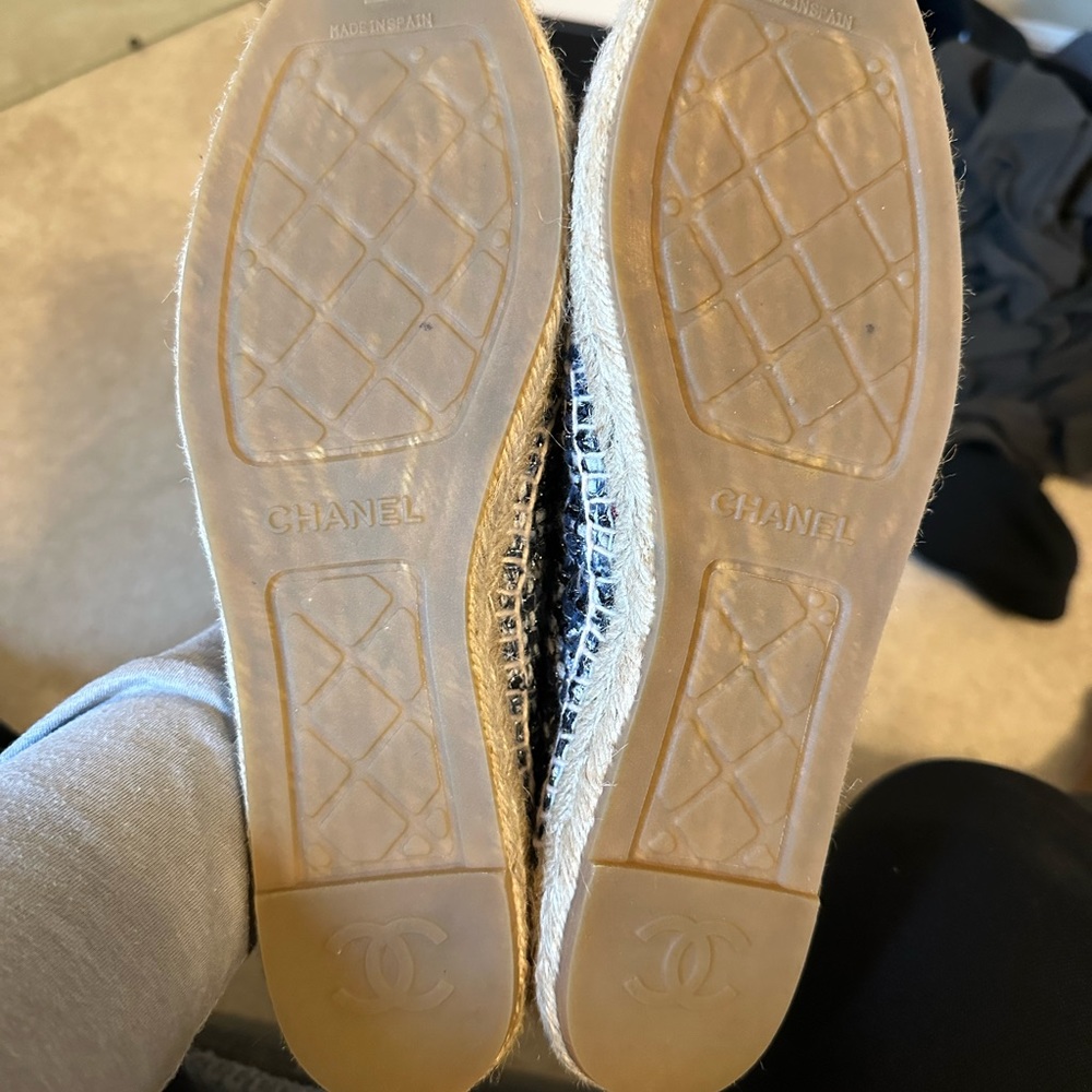 CHANEL Blue and Silver Espadrilles - Picture 7 of 8